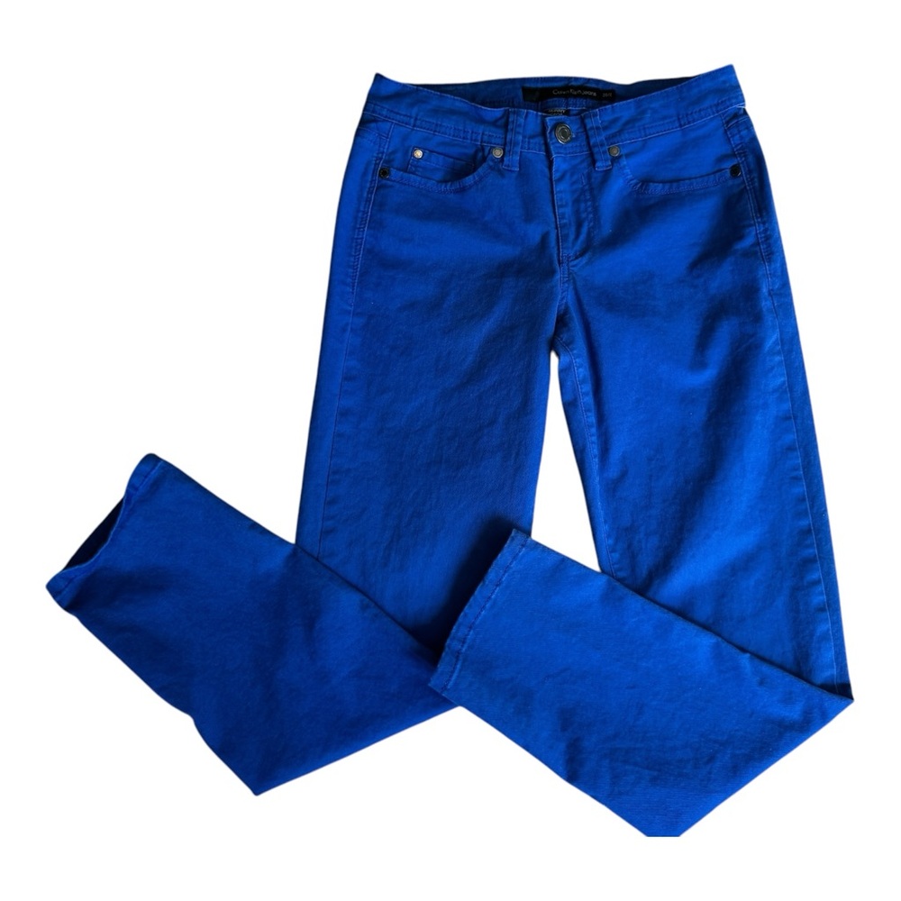 👖 Calvin Klein Royal Blue Skinny Crop Denim Jeans Womens Size 26/2 - Picture 3 of 16